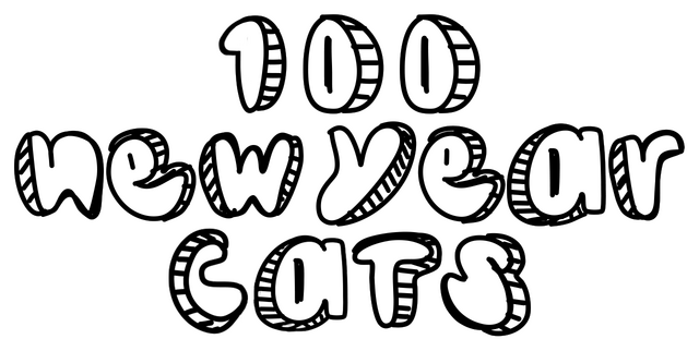Логотип 100 New Year Cats