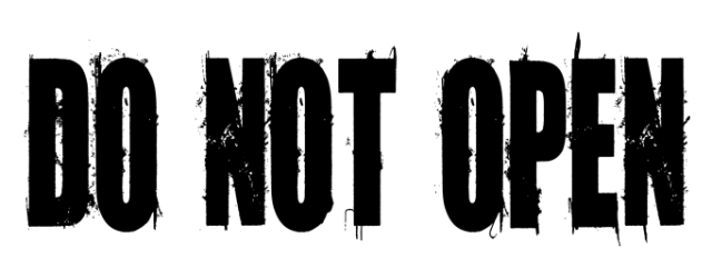 Логотип DO NOT OPEN