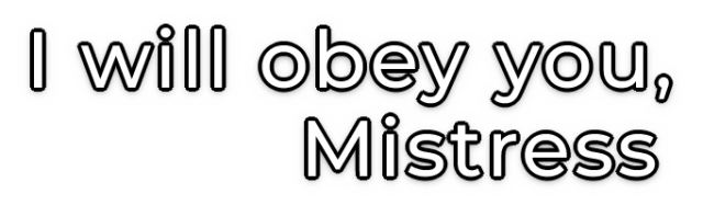 Логотип I will obey you, Mistress
