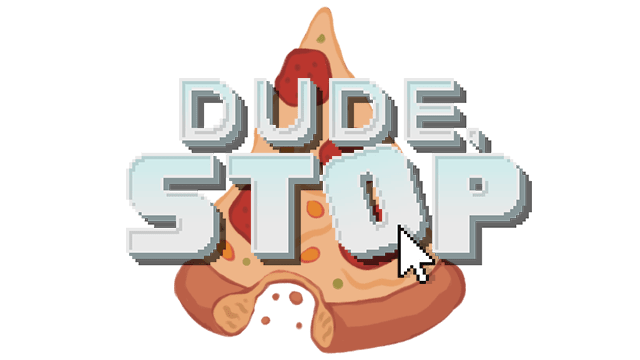 Логотип Dude, Stop