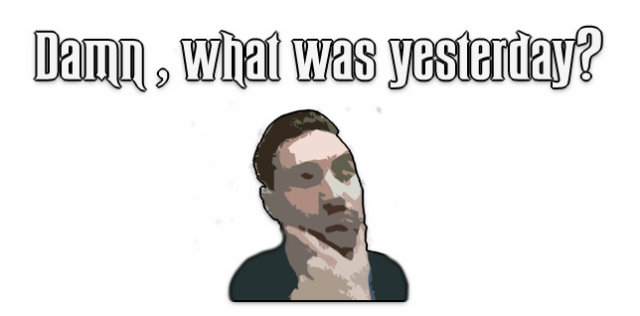 Логотип Damn, what was yesterday?