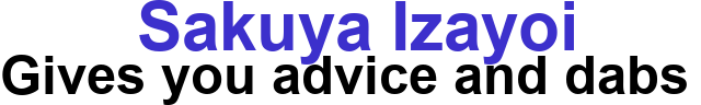 Логотип Sakuya Izayoi Gives You Advice And Dabs